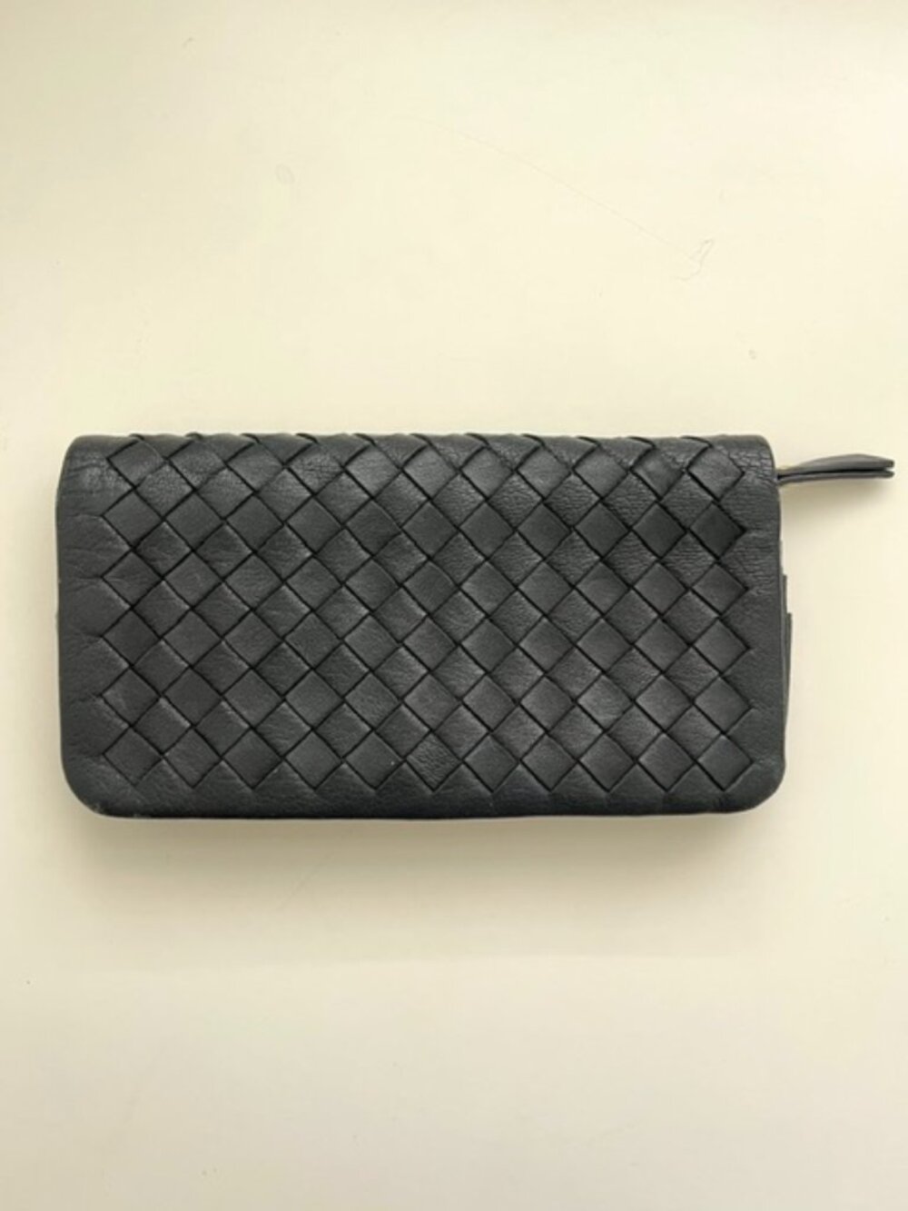 Christopher Kon Woven Black Leather Wallet